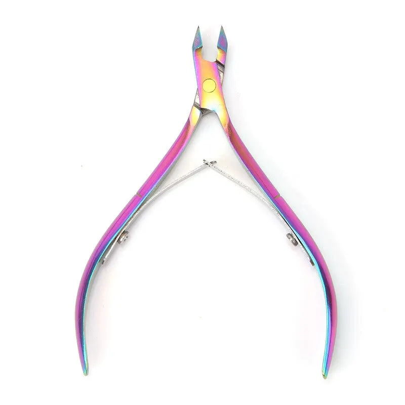 Colorful Nail Cuticle Nipper Clipper 1 Pcs Colorful Scissor Plier Dead Skin Remover Clear Nail Art Tool for Beauty Salon