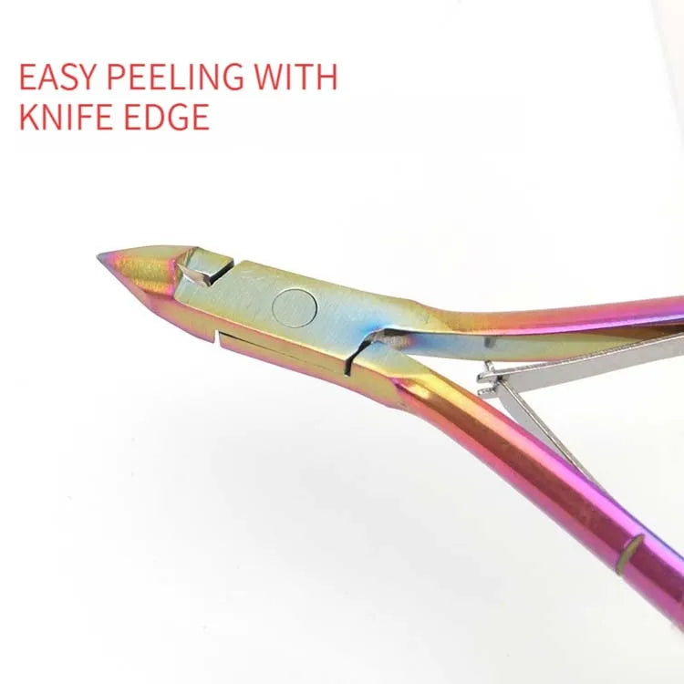 Colorful Nail Cuticle Nipper Clipper 1 Pcs Colorful Scissor Plier Dead Skin Remover Clear Nail Art Tool for Beauty Salon