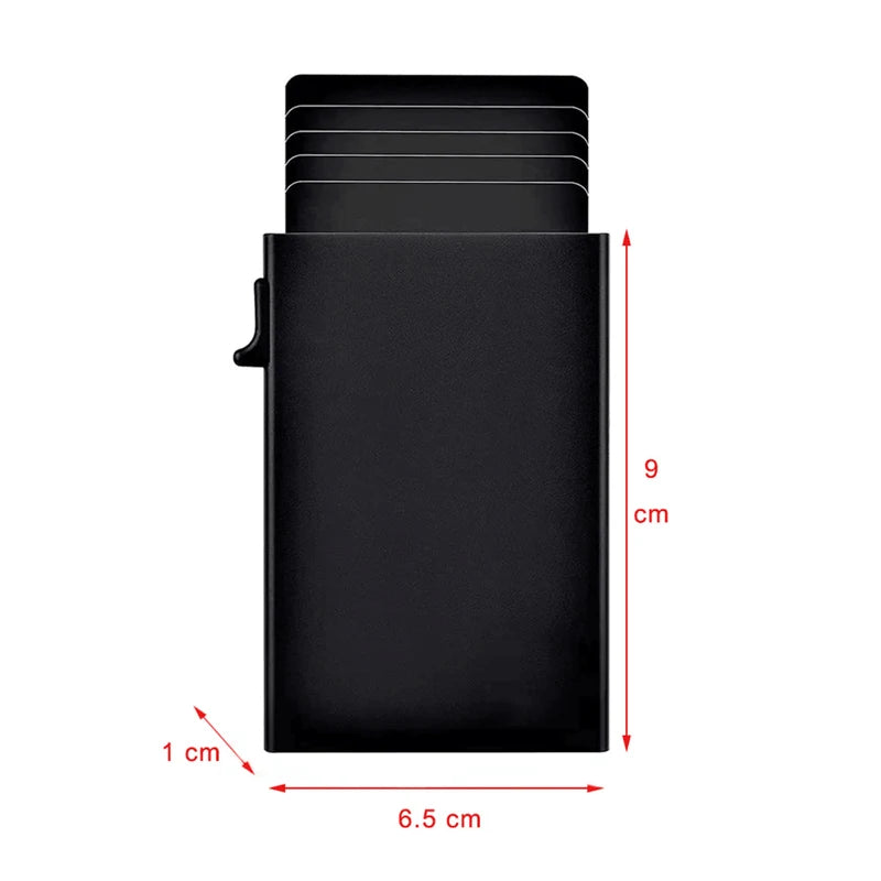 Anti-theft Cards Protectors Card Holder Minimalist Smart Wallet RFID Protection Aluminum Metal Box Cardholder Case Porte Carte