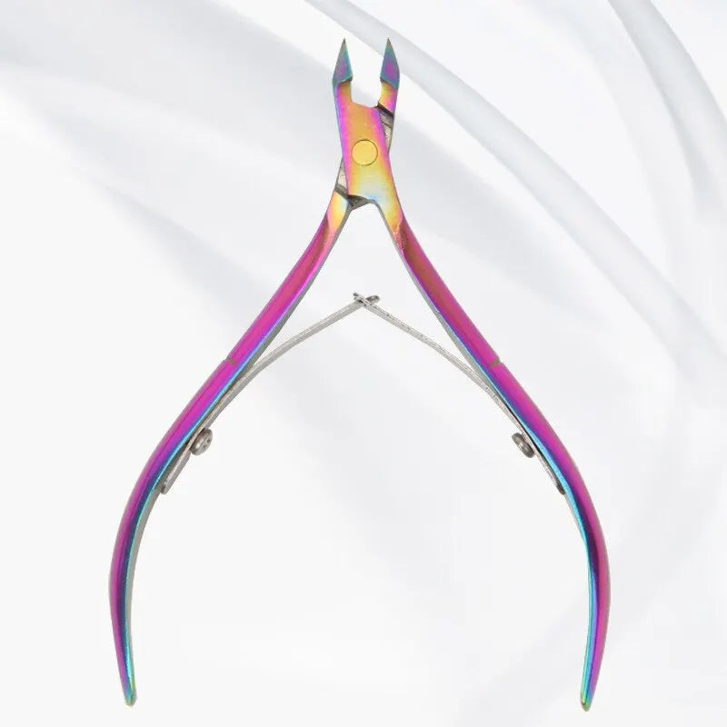 Colorful Nail Cuticle Nipper Clipper 1 Pcs Colorful Scissor Plier Dead Skin Remover Clear Nail Art Tool for Beauty Salon