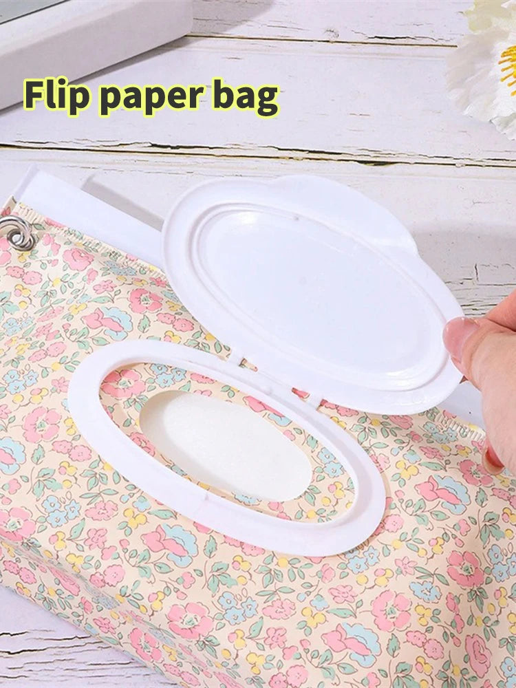 EVA Baby Wet Wipe Pouch Portable Wipes Holder Case Flip Cover Snap-Strap Reusable Refillable Cosmetic Pouch Useful Tissue Box