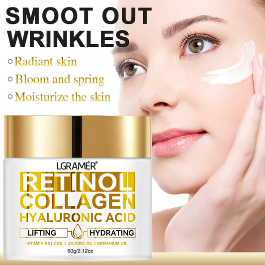 Retinol Anti Aging Face Cream Moisturizing Wrinkle Remover Collagen Hyaluronic Acid Creams Skin Care Cosmetic 30&60ML