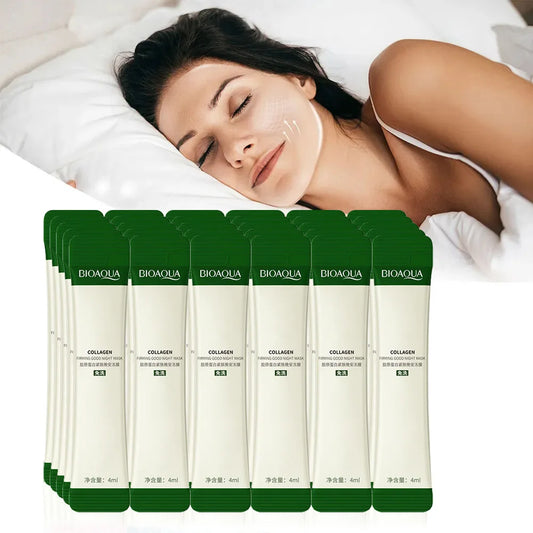 30pcs BIOAQUA Collagen Sleeping Facial Masks Moisturizing Anti-wrinkle Nourishing Sleeping Face Mask No-wash Masks for Face