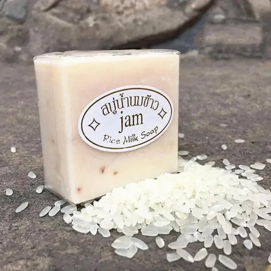 60g Thailand Jasmine Rice Hand Soap  Vitamin Handmade Collagen Rice Milk Soap Bleaching Agents Soap Skin Bathing